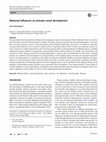 Research paper thumbnail of Maternal influences on primate social development