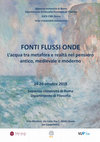 Research paper thumbnail of FONTI FLUSSI ONDE L'acqua tra metafora e realtà nel pensiero antico, medievale e moderno PROGRAMMA