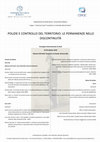 Research paper thumbnail of "Polizie e controllo del territorio: le permanenze nelle discontinuità", Convegno internazionale di studi organizzato dall'Università degli Studi di Milano e dal CEPOC, Gargnano (BS), 19-20 ottobre 2018.