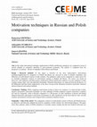 Research paper thumbnail of MOTIVATION TECHNIQUES IN RUSSIAN AND POLISH COMPANIES