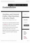 Research paper thumbnail of Zombies and Colonial Coffee: Max Havelaar, Life after Death