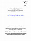 Research paper thumbnail of Niveau A1 pour le francais. Introduction