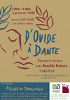 Research paper thumbnail of D'Ovide à Dante. Rencontre-lecture avec Danièle Robert, traductrice