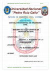 Research paper thumbnail of RESUMEN DE LA LEY GENERAL DE RESIDUOS SÓLIDOS