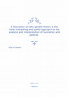 Research paper thumbnail of A discussion on why gender theory is the most interesting and useful approach to the analysis and interpretation of nunneries and palaces.