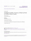 Research paper thumbnail of Intelligible Variability: Narratives of Male Sex Work in London Ontario Canada