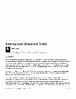 Research paper thumbnail of Eternal and Universal Truth: The Idea of the Perennial Philosophy (Tarka, 10/31/18)