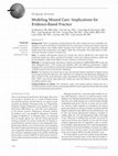 Research paper thumbnail of Modeling Missed Care: Implications for Evidence-Based Practice