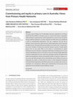 Research paper thumbnail of Commissioning and equity in primary care in Australia: Views from Primary Health Networks