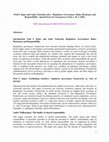 Research paper thumbnail of Regulatory Governance: Rules, Resistance and Responsibility. Special Issue of Contemporary Politics. Edited by Poul F. Kjaer and Antje Vetterlein