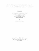 Research paper thumbnail of SPIRIT MATTER (S): POST-DUALISTIC REPRESENTATIONS OF SPIRITUALITY IN FICTION BY WALKER PERCY, TONI MORRISON, AND GLORIA NAYLOR