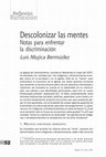 Research paper thumbnail of Descolonizar las mentes. Notas para enfrentar la discriminación. (2008)