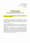 Research paper thumbnail of Contribution aux travaux du Comité scientifique du Conseil de la langue et de la culture corses