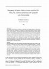 Research paper thumbnail of Borges y el texto clásico como institución: lecturas contra-canónicas del Quijote y la Commedia