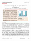 Research paper thumbnail of Determination of Mercury in Fish Flesh by Cold Vapor Atomic Absorption Spectrometry