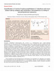 Research paper thumbnail of Quantification of 4-amino-5-hydroxynaphthalene-2,7-disulfonic acid mono sodium salt by oxidation with tyrosinase in the presence of 3-methyl-2-benzothiazolinone hydrazone