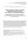 Research paper thumbnail of Trente ans après, que reste-t-il du modèle d'azilianisation proposé au Morin par F. Bordes et D. de Sonneville-Bordes ?