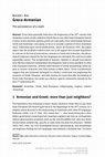 Research paper thumbnail of Greco-Armenian: the persistence of a myth