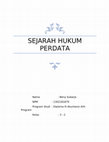 Research paper thumbnail of SEJARAH HUKUM PERDATA