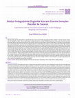 Research paper thumbnail of Stüdyo Pedagojisinde Özgünlük Kavramı Üzerine Deneyler: Önceller ile Tasarım Experiments with the Concept of Authenticity in Studio Pedagogy: Designing with Precedents