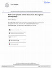 Research paper thumbnail of "POV to the people: online discourses about gonzo pornography", Porn Studies, Volume 3, 2016 - Issue 4, pp. 362-372.