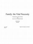 Research paper thumbnail of Family: the Vital Necessity: Frankenstein by Mary Shelley & Jane Eyre by Charlotte Brontë