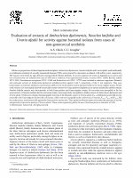 Research paper thumbnail of Evaluation of Extracts of Anthocleista Djalonensis, Nauclea Latifolia and Uvaria Afzalii for Activity against Bacterial Isolates from cases of Non-Gonococcal Urethritis