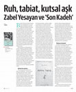 Research paper thumbnail of Ruh, Tabiat, Kutsal Aşk: Zabel Yesayan ve "Son Kadeh"