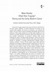 Research paper thumbnail of Blair Hoxby, "What Was Tragedy? Theory and the Early Modern Canon" (Oxford, Oxford University Press, 2015).