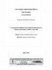 Research paper thumbnail of La experiencia militante de la Unión Revolucionaria de Mujeres del Ecuador, URME, 1962-1966.