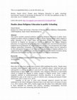 Research paper thumbnail of Doubts about Religious Education in public Schooling