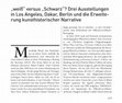 Research paper thumbnail of „weiß“ versus „Schwarz“? Drei Ausstellungen in Los Angeles, Dakar, Berlin und die Erweiterung kunsthistorischer Narrative