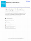 Research paper thumbnail of British Journal of Religious Education Religious education and identity formation: encountering religious and cultural diversity