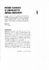 Research paper thumbnail of PETER HANDKE E L'INFELICITA SENZA DESIDERI