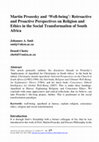 Research paper thumbnail of Martin Prozesky and ‘Well-being’: Retroactive and Proactive Perspectives on Religion and Ethics in the Social Transformation of South Africa