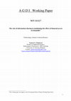 Research paper thumbnail of The role of information sharing in modulating the effect of financial access on inequality 1 Forthcoming: Journal of African Business