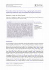 Research paper thumbnail of Towards a critical service learning in geography education: exploring challenges and possibilities through testimonio