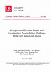 Research paper thumbnail of Occupational Income Scores and Immigration Assimilation. Evidence from the Canadian Census