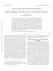 Research paper thumbnail of Minds and Meaning in Fictional Narratives: An Evolutionary Perspective