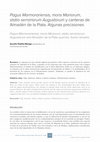 Research paper thumbnail of “Pagus Marmorariensis, mons Mariorum, statio serrariorum Augustorum y canteras de Almadén de la Plata. Algunas precisiones” [“Pagus Marmorariensis, Mons Mariorum, Statio Serrariorum Augustorum and Almadén de la Plata Quarries. Some Remarks”].