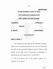 Research paper thumbnail of IN THE SUPREME COURT OF INDIA CIVIL APPELLATE JURISDICTION CIVIL APPEAL NO.3253 OF 2008 NARENDRA … APPELLANT VERSUS K. MEENA … RESPONDENT