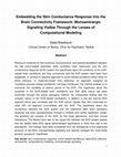 Research paper thumbnail of Embedding the Skin Conductance Response into the Brain Connectivity Framework: Monoaminergic Signaling Visible Through the Lenses of Computational Modeling