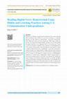 Research paper thumbnail of Reading Digital News: Hypertextual Usage Habits and Learning Practices Among U.S. Communication Undergraduates