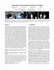 Research paper thumbnail of High-Fidelity Facial and Speech Animation for VR HMDs