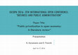 Research paper thumbnail of "Public privatization in open economy: A literature review" Presentation