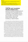 Research paper thumbnail of "We‘re not Siamese: We‘re American!" Aspekte einer dissensualistischen politischen Filmtheorie: Durchkreuzung, Affektbild, nonsolution – Rancière, Deleuze, Kracauer und die Farrelly Brothers (2016)