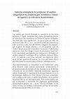 Research paper thumbnail of Sobre la ontología de los artefactos