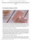 Research paper thumbnail of CA and reputation management trends to follow in 2019