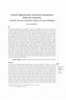 Research paper thumbnail of Suriyeli Sığınmacıların Konteyner Kamplarına İlişkin Bir Araştırma