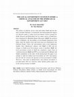 Research paper thumbnail of THE LOCAL GOVERNMENT SYSTEM IN SINDH: A CRITICAL ANALYSIS OF THE SINDH LOCAL GOVERNMENT ACT 2013